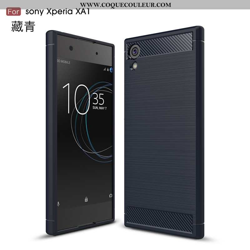 Étui Sony Xperia Xa1 Silicone Étoile Étui, Coque Sony Xperia Xa1 Mode Légère Noir