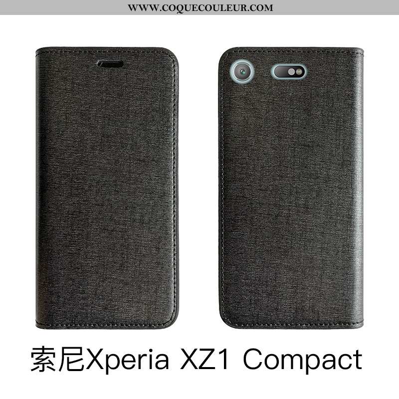 Coque Sony Xperia Xz1 Compact Luxe Protection, Housse Sony Xperia Xz1 Compact Cuir Véritable Étui No