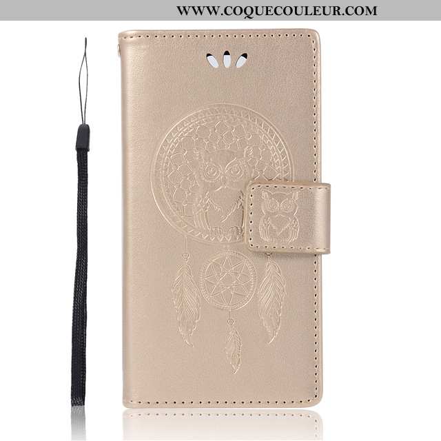 Housse Sony Xperia Xz1 Compact Portefeuille Étui Incassable, Sony Xperia Xz1 Compact Protection Or D