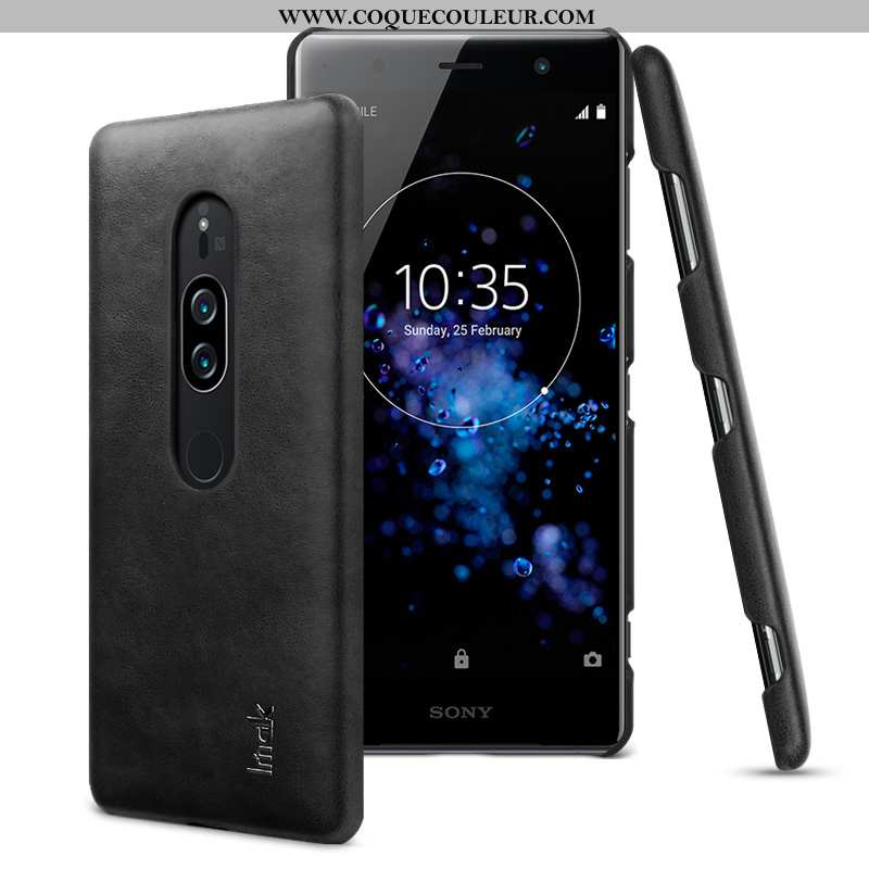 Coque Sony Xperia Xz2 Premium Délavé En Daim Téléphone Portable Noir, Housse Sony Xperia Xz2 Premium