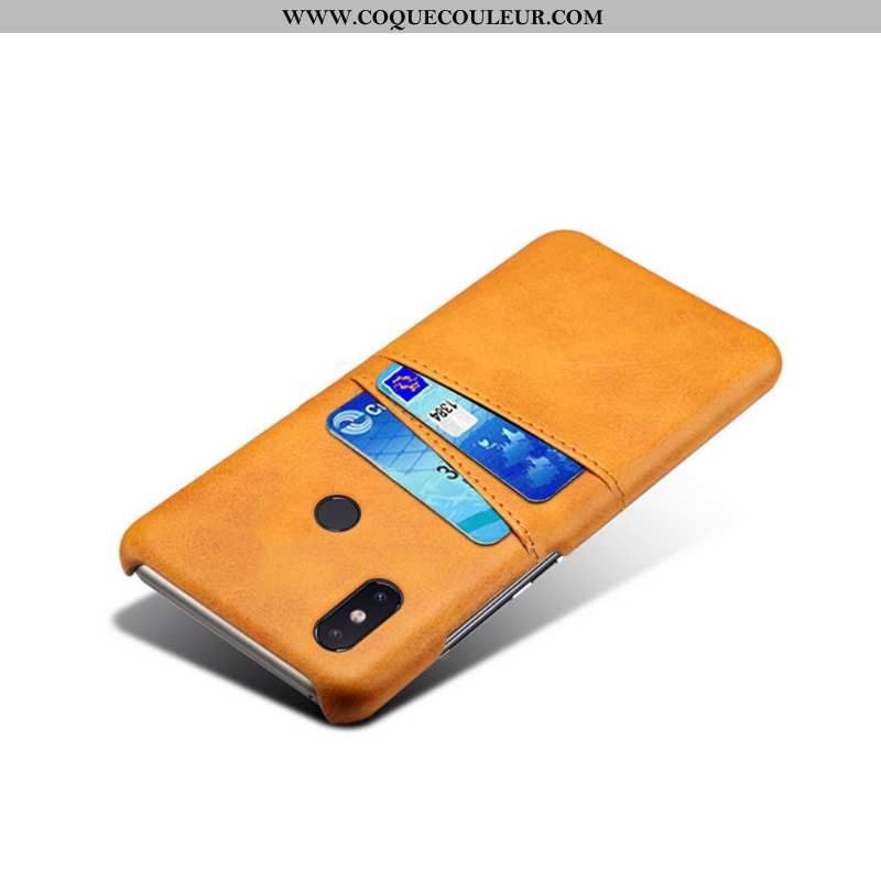 Housse Xiaomi Mi 8 Protection Téléphone Portable Carte, Étui Xiaomi Mi 8 Cuir Coque Marron