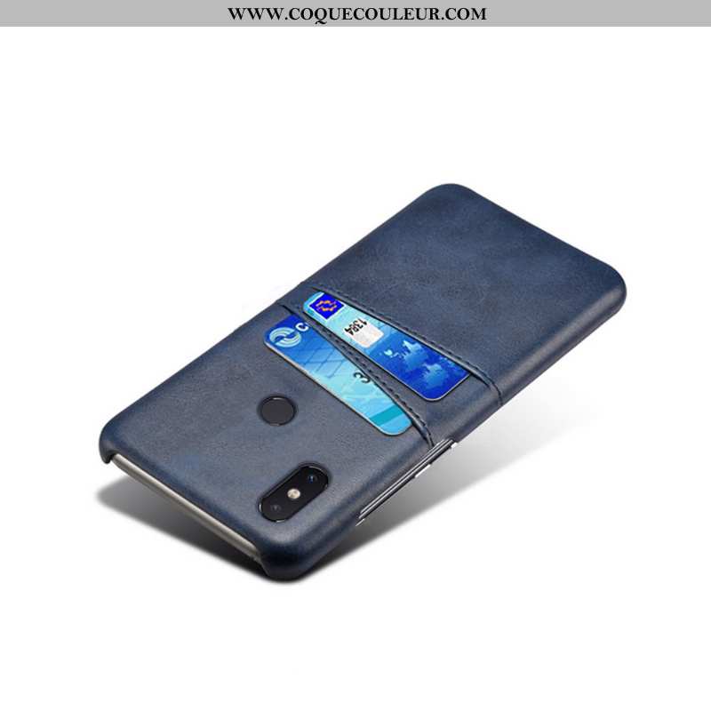 Housse Xiaomi Mi 8 Protection Téléphone Portable Carte, Étui Xiaomi Mi 8 Cuir Coque Marron