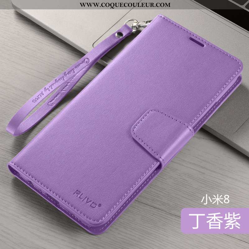 Housse Xiaomi Mi 8 Fluide Doux Étui Protection, Xiaomi Mi 8 Silicone Incassable Violet