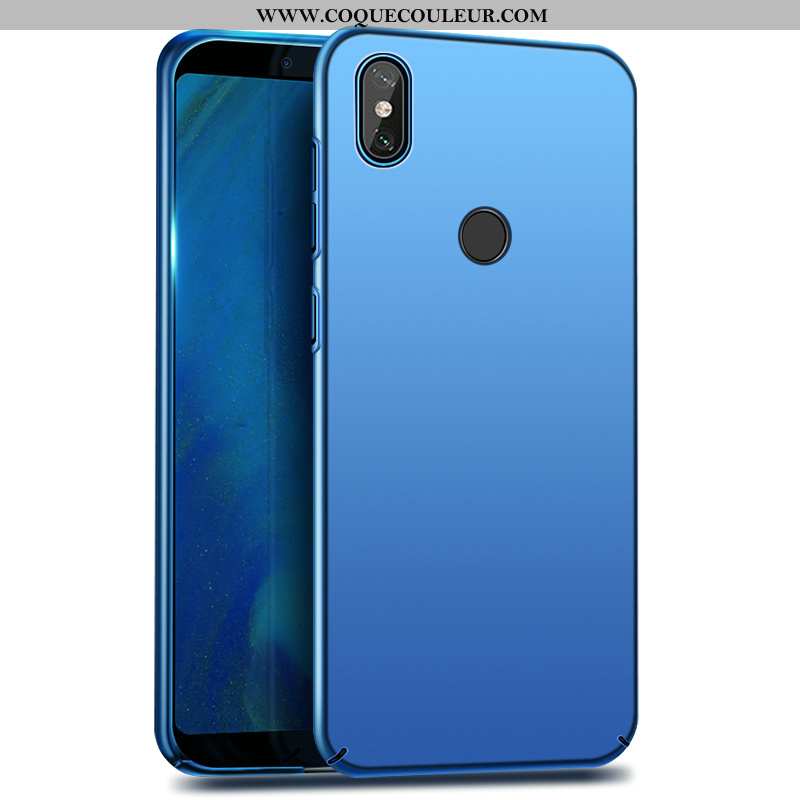 Housse Xiaomi Mi 8 Créatif Délavé En Daim Jeunesse, Étui Xiaomi Mi 8 Ultra Coque Bleu
