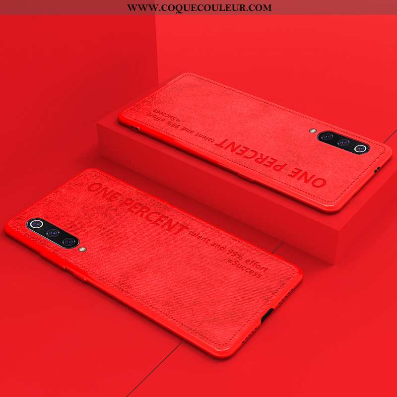 Housse Xiaomi Mi 9 Lite Original Simple Fluide Doux, Étui Xiaomi Mi 9 Lite Ultra Petit Rose