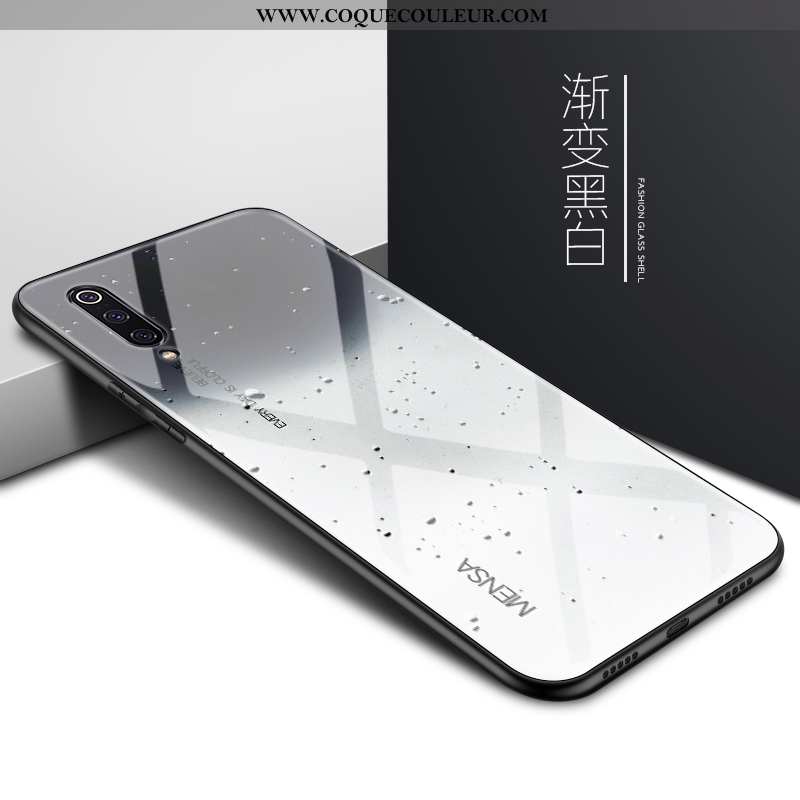 Housse Xiaomi Mi 9 Se Protection Tendance Coque, Étui Xiaomi Mi 9 Se Verre Créatif Bleu