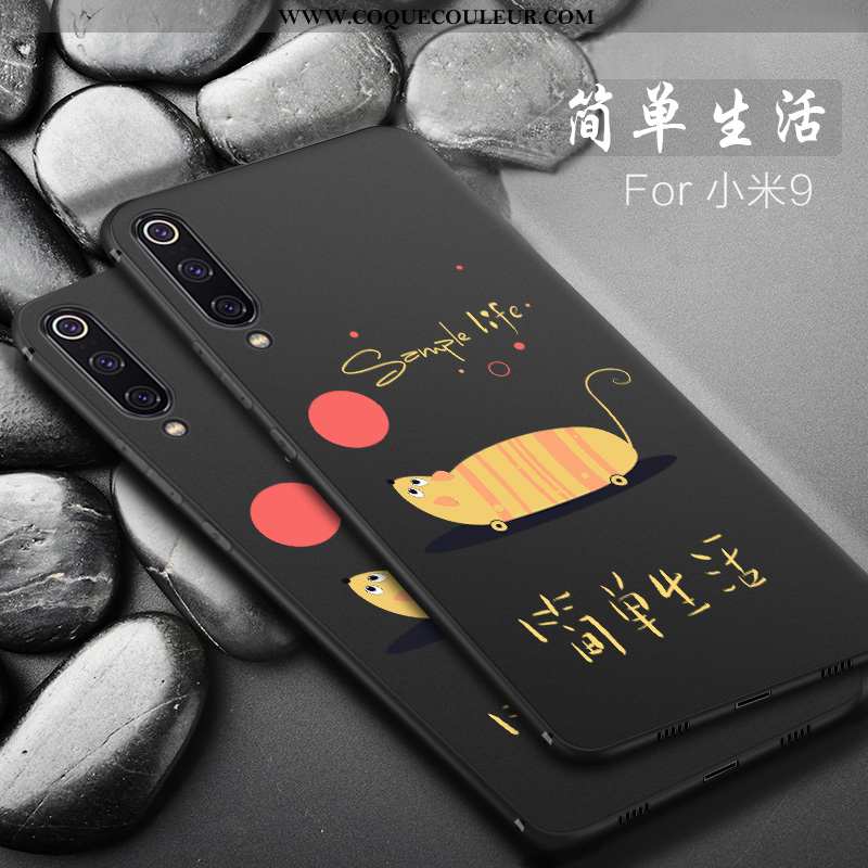 Étui Xiaomi Mi 9 Créatif Net Rouge Fluide Doux, Coque Xiaomi Mi 9 Ultra Téléphone Portable Noir