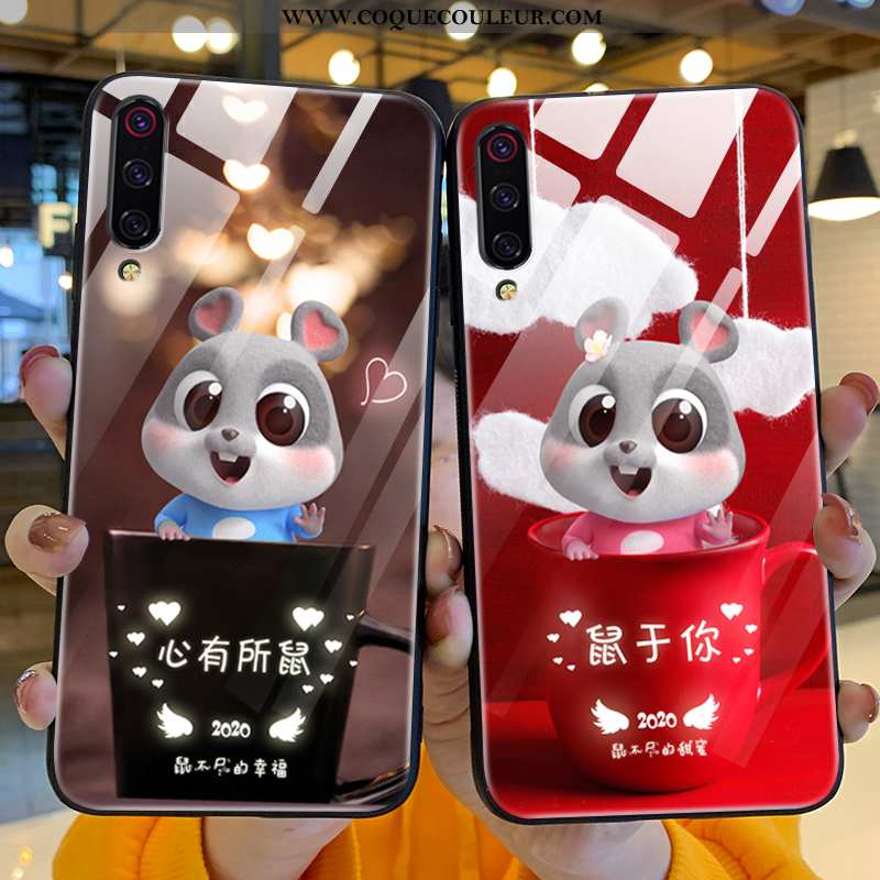 Coque Xiaomi Mi 9 Charmant Fluide Doux Dessin Animé, Housse Xiaomi Mi 9 Ultra Créatif Rouge