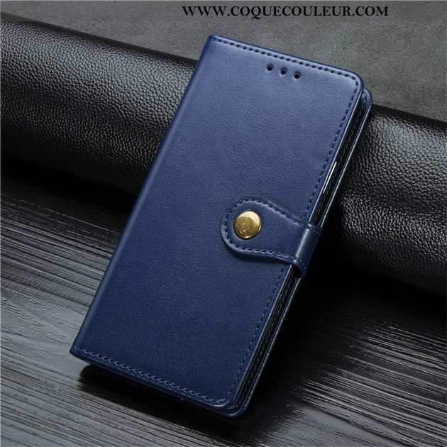 Étui Xiaomi Mi 9 Cuir Coque Bleu, Xiaomi Mi 9 Téléphone Portable Petit Bleu