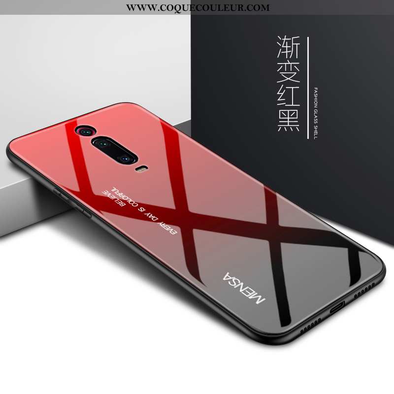 Housse Xiaomi Mi 9t Pro Protection Téléphone Portable Petit, Étui Xiaomi Mi 9t Pro Verre Coque Rouge