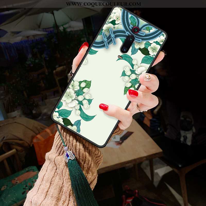 Étui Xiaomi Mi 9t Personnalité Téléphone Portable Pivoine, Coque Xiaomi Mi 9t Créatif Vert Verte