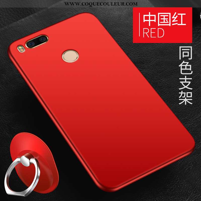 Étui Xiaomi Mi A1 Ultra Tout Compris Coque, Coque Xiaomi Mi A1 Légère Silicone Rouge