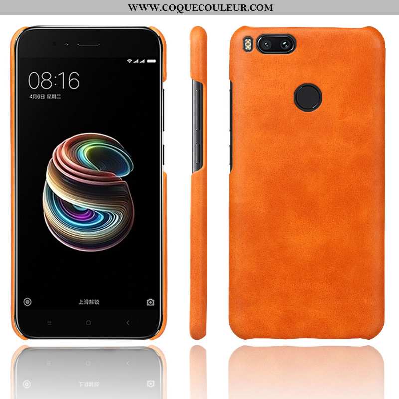 Housse Xiaomi Mi A1 Modèle Fleurie Orange Business, Étui Xiaomi Mi A1 Protection Qualité