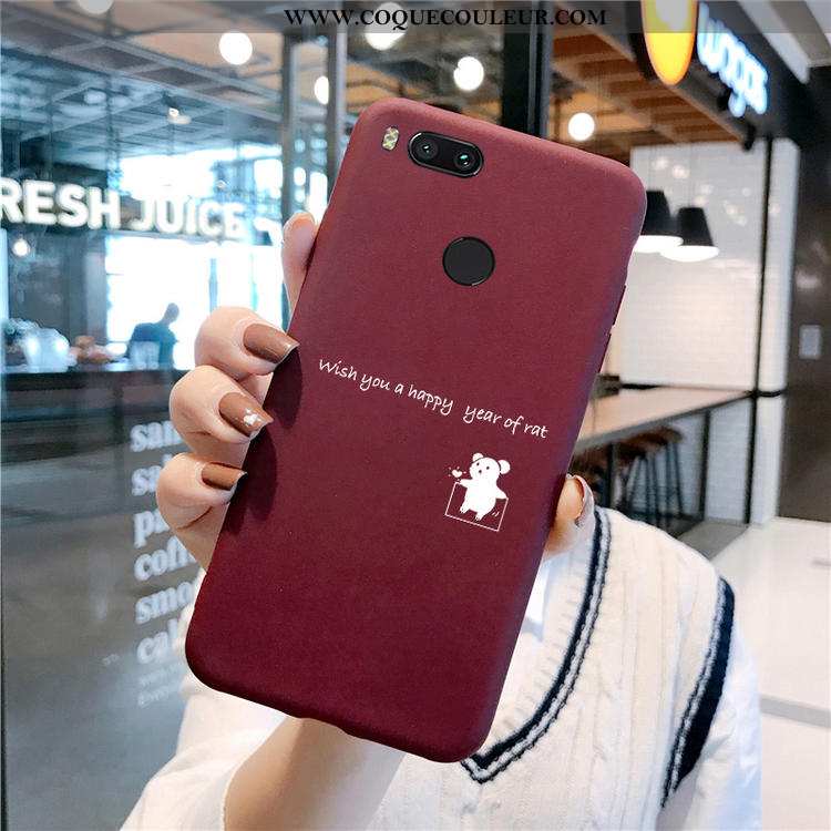 Housse Xiaomi Mi A1 Mode Incassable Vin Rouge, Étui Xiaomi Mi A1 Protection Simple Bordeaux