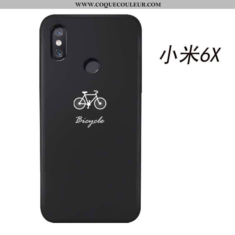 Coque Xiaomi Mi A2 Tendance Téléphone Portable, Housse Xiaomi Mi A2 Créatif Modèle Noir