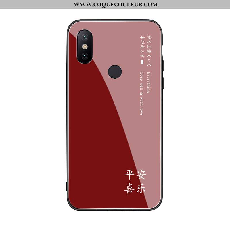 Étui Xiaomi Mi Max 3 Fluide Doux Téléphone Portable Petit, Coque Xiaomi Mi Max 3 Silicone Vin Rouge 