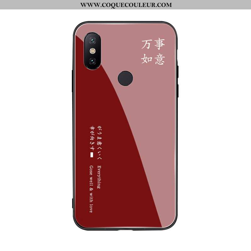 Étui Xiaomi Mi Max 3 Fluide Doux Téléphone Portable Petit, Coque Xiaomi Mi Max 3 Silicone Vin Rouge 
