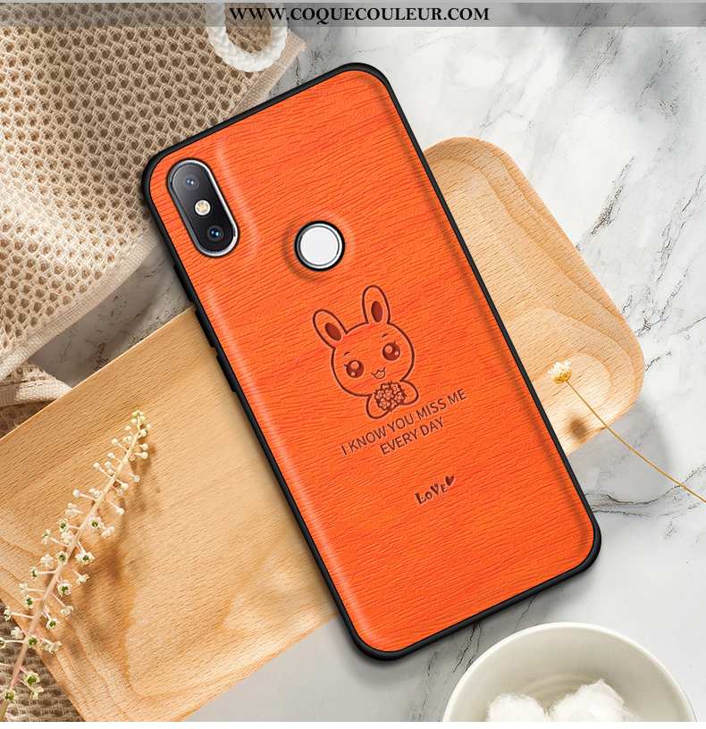 Coque Xiaomi Mi Mix 2s Dessin Animé Étui Créatif, Housse Xiaomi Mi Mix 2s Charmant Petit Orange