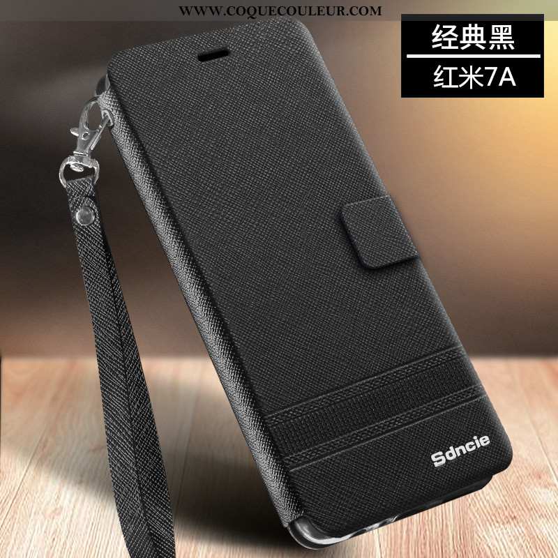 Housse Xiaomi Redmi 7a Cuir Téléphone Portable Or, Étui Xiaomi Redmi 7a Fluide Doux Protection Doré