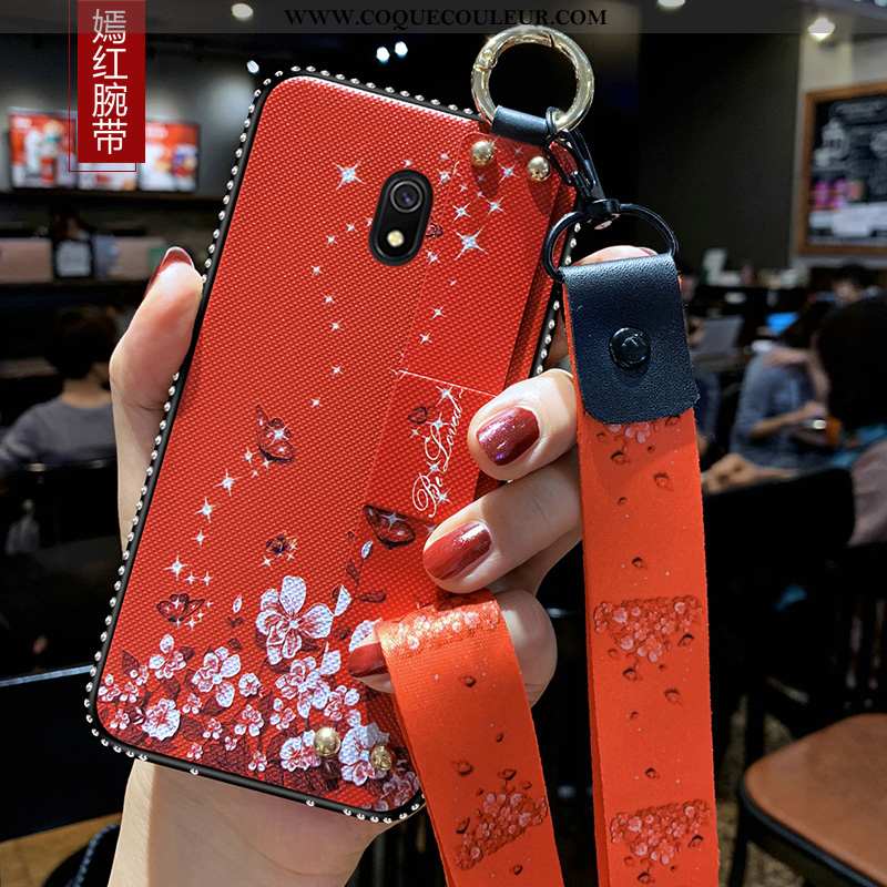 Housse Xiaomi Redmi 8a Silicone Fluide Doux Petit, Étui Xiaomi Redmi 8a Protection Rouge Bleu