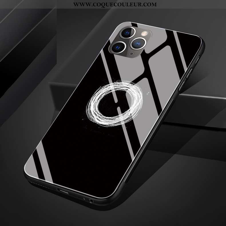 Housse iPhone 11 Pro Max Protection Téléphone Portable Coque, Étui iPhone 11 Pro Max Verre Silicone 