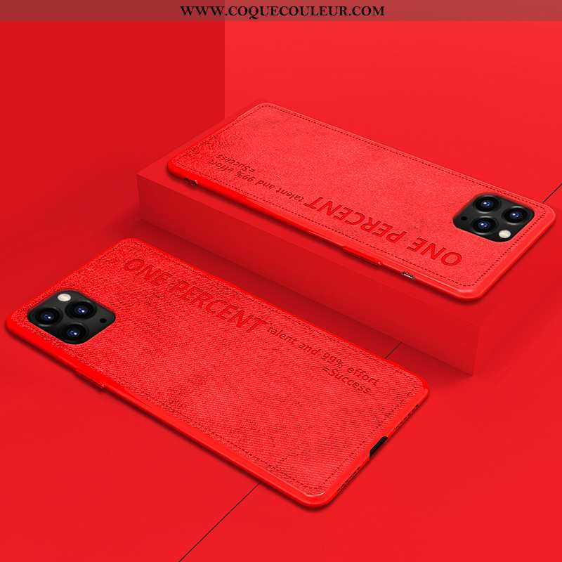 Housse iPhone 11 Pro Max Légère Rouge Luxe, Étui iPhone 11 Pro Max Cuir Ultra