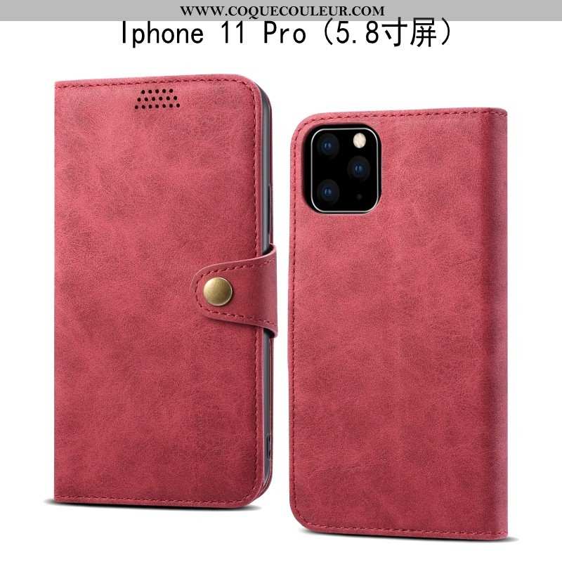 Étui iPhone 11 Pro Fluide Doux Téléphone Portable Coque, Coque iPhone 11 Pro Protection Rouge