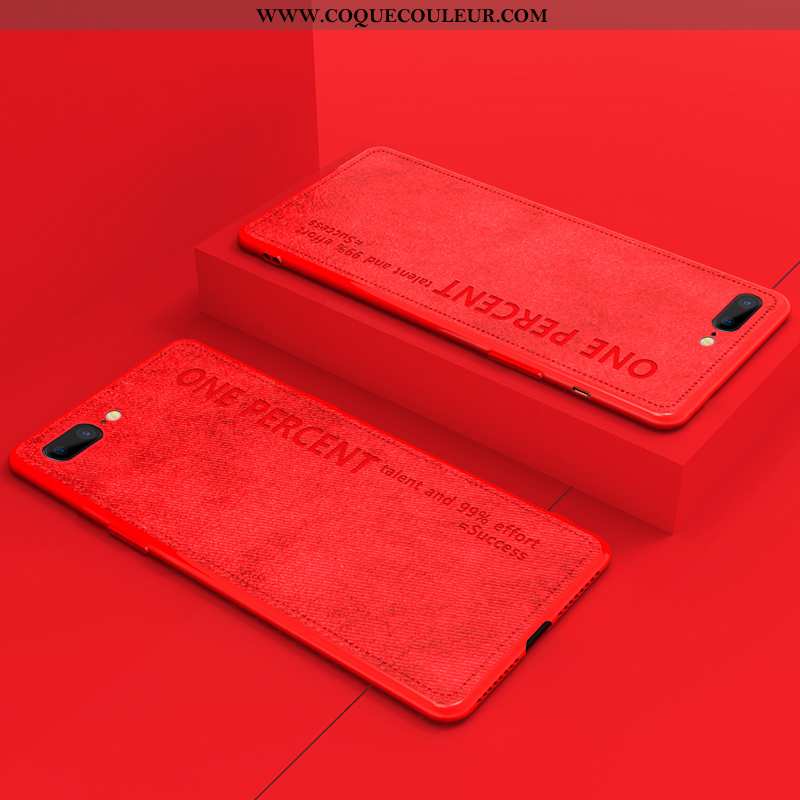 Coque iPhone 8 Plus Tendance Tissu Vintage, Housse iPhone 8 Plus Légère Rouge