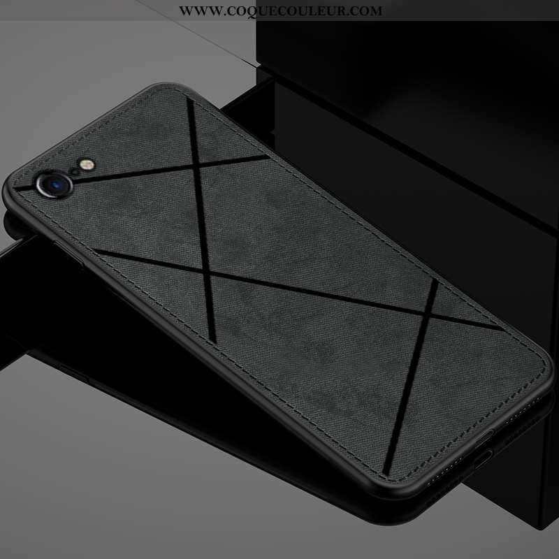 Étui iPhone 8 Silicone Tout Compris Tendance, Coque iPhone 8 Mode Antidérapant Noir