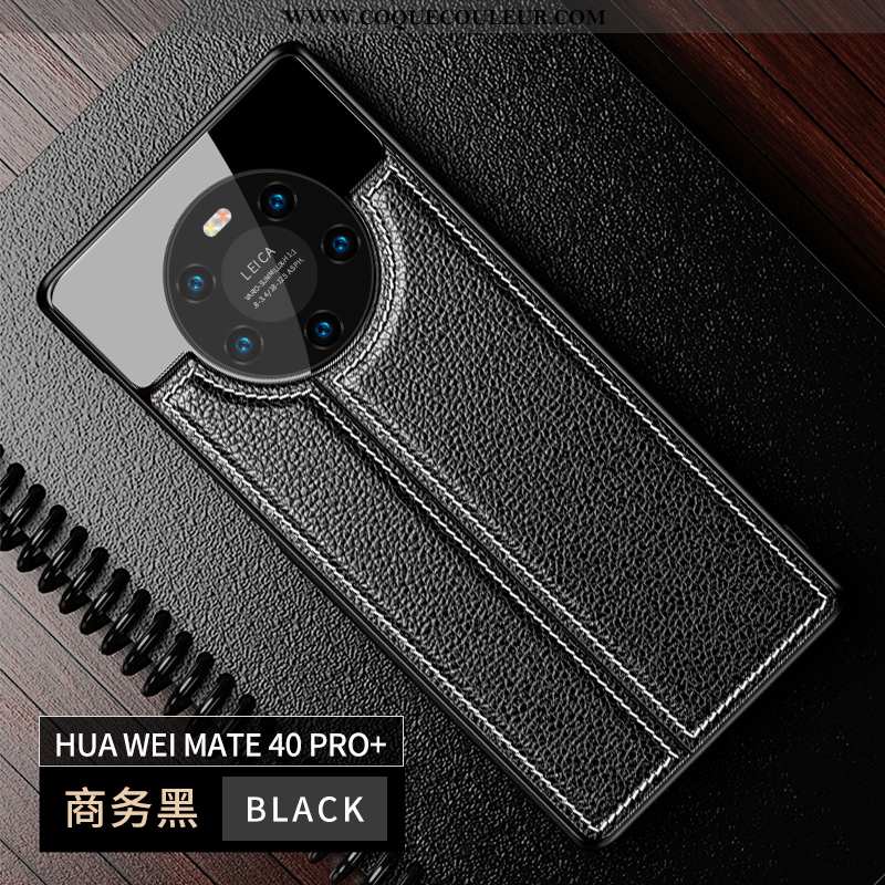 Housse Huawei Mate 40 Pro+ Cuir Tout Compris Tendance, Étui Huawei Mate 40 Pro+ Modèle Fleurie Miroi
