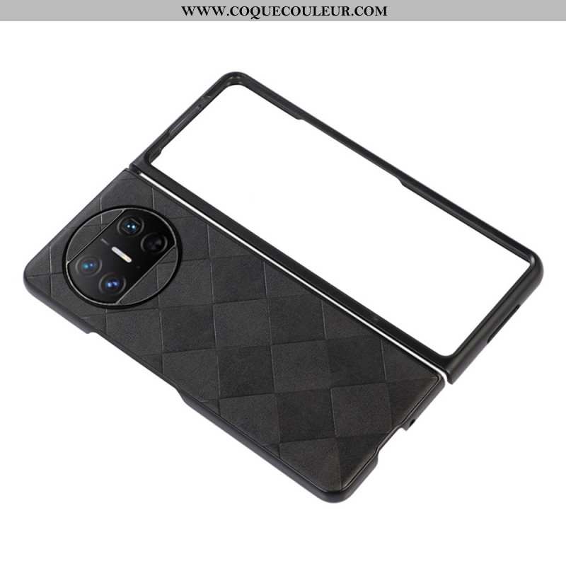 Coque Huawei Mate X3 Simili Cuir Motif Carreaux