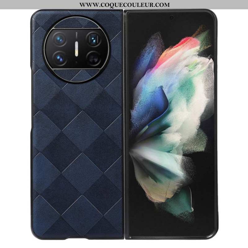 Coque Huawei Mate X3 Simili Cuir Motif Carreaux