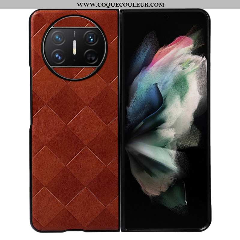 Coque Huawei Mate X3 Simili Cuir Motif Carreaux
