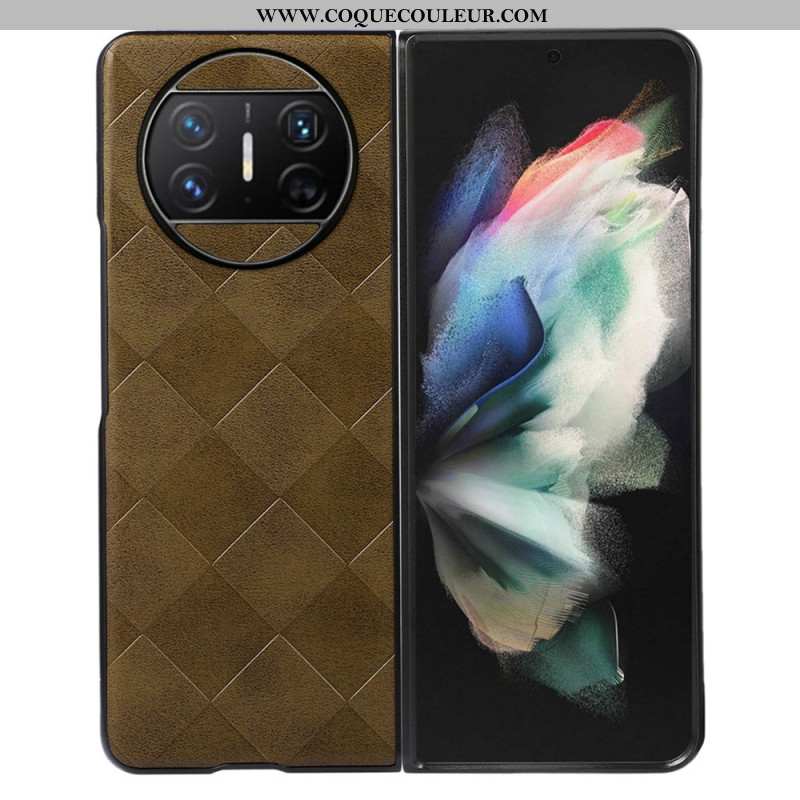 Coque Huawei Mate X3 Simili Cuir Motif Carreaux