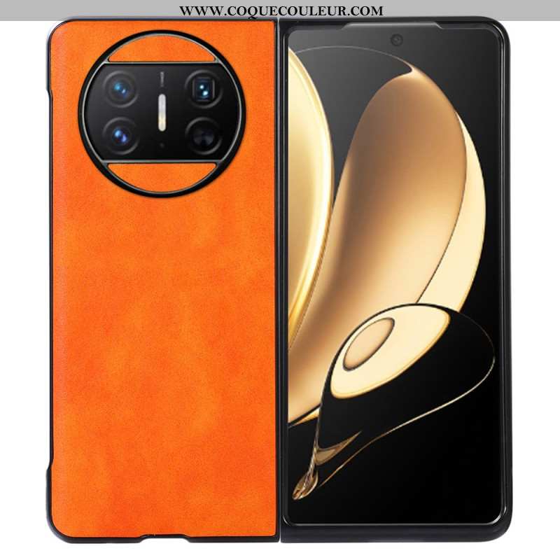Coque Huawei Mate X3 Simili Cuir Litchi