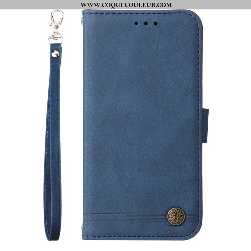 Housse Huawei Nova 13 Vintage Rivet et Lanière