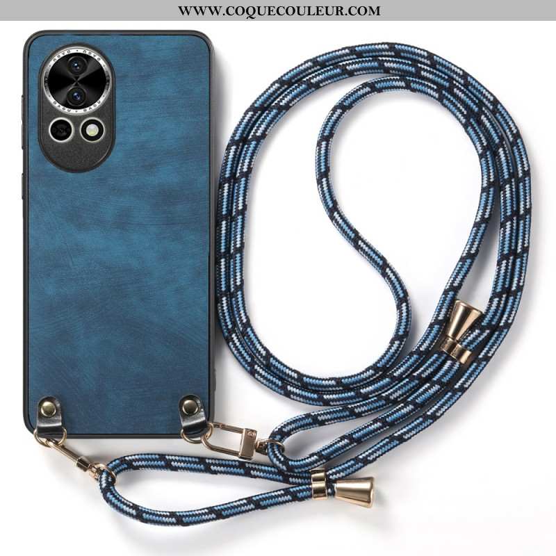 Coque à Cordon Huawei Nova 13 Simili Cuir Rétro