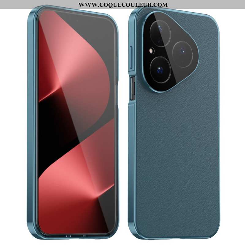 Coque Huawei Pura 80 Design Cuir et Verre Trempé pour Écran