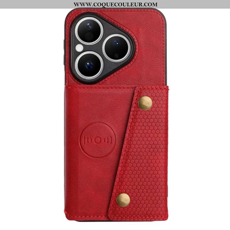 Coque Huawei Pura 80 Effet Cuir Porte-Cartes