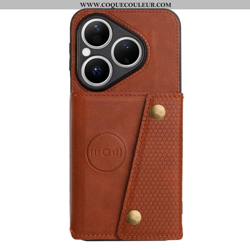 Coque Huawei Pura 80 Effet Cuir Porte-Cartes