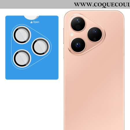 Lentille de Protection en Verre Trempé pour Huawei Pura 80 Cadre d'Auto-Positionnement (cercles