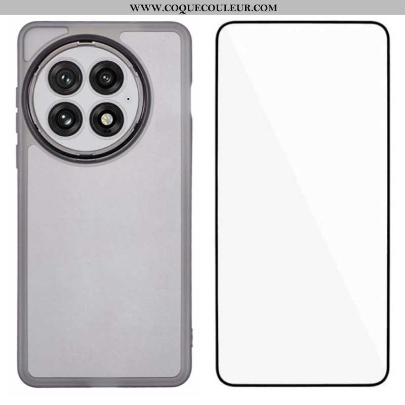 Coque 2-en-1 OnePlus 13 Transparente Teintée avec Protecteur Écran en Verre Trempé
