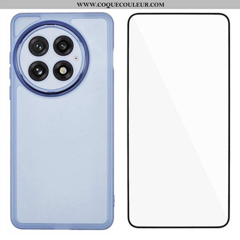 Coque 2-en-1 OnePlus 13 Transparente Teintée avec Protecteur Écran en Verre Trempé