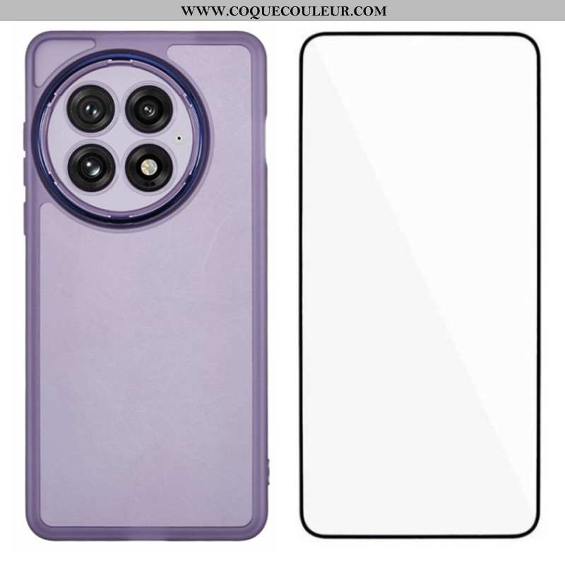 Coque 2-en-1 OnePlus 13 Transparente Teintée avec Protecteur Écran en Verre Trempé