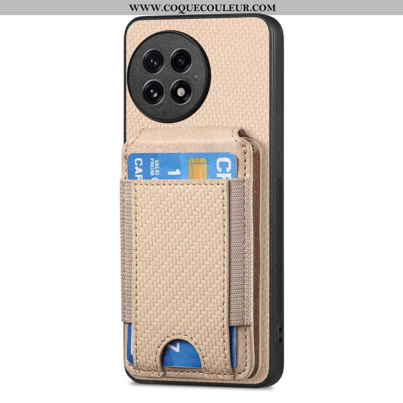 Coque OnePlus 13 Fibre Carbone Porte-Cartes et Support