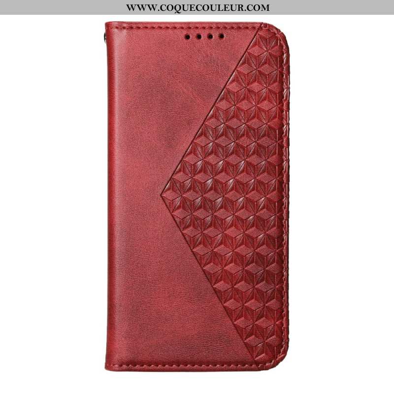 Flip Cover OnePlus 13R Motif Losanges à Lanière