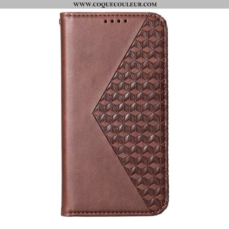 Flip Cover OnePlus 13R Motif Losanges à Lanière