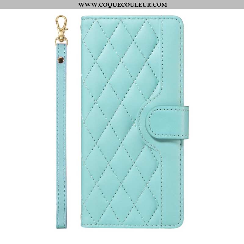 Housse OnePlus 13R Matelassée avec Lanière et Bandoulière