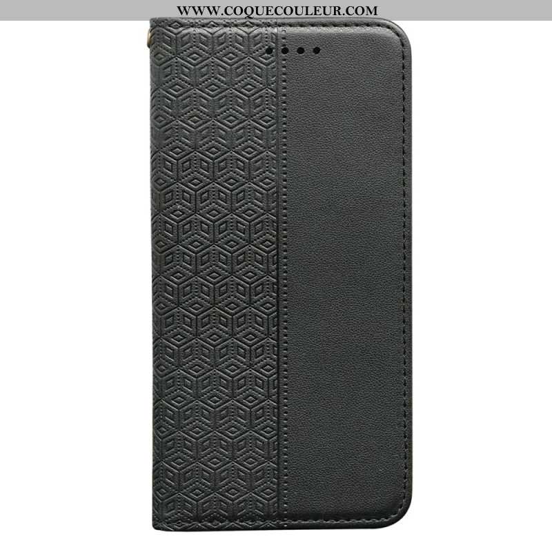 Flip Cover OnePlus 13R 5G Motif Quadrillé à Lanière