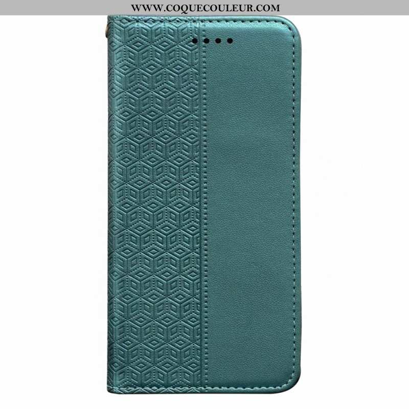 Flip Cover OnePlus 13R 5G Motif Quadrillé à Lanière